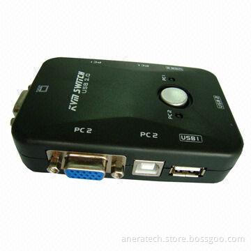USB KVM Switch, 2 Ports, Manual Switch